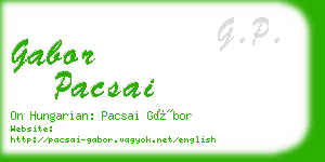 gabor pacsai business card
